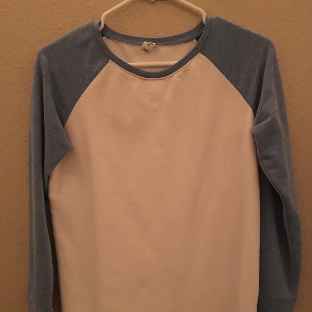 Blue and white Baseball shirt